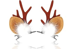 Pack of 2 Christmas Hair Clips Xmas Reindeer Antlers Ears Hair Clip...