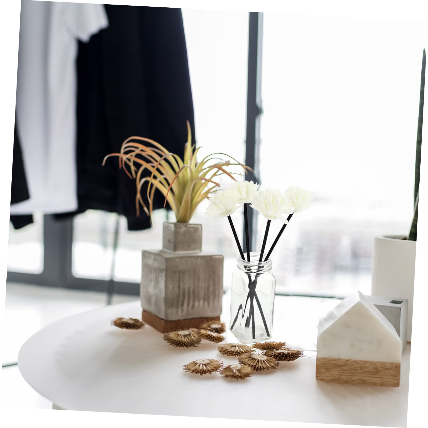 HOMSFOU 12 Pcs Stick Sola Sticks Diffuser Replacement Fragrance Diffuser Sticks Diffuser Essential Oil Flowers Pe Rattan Sticks White Fresh Oil