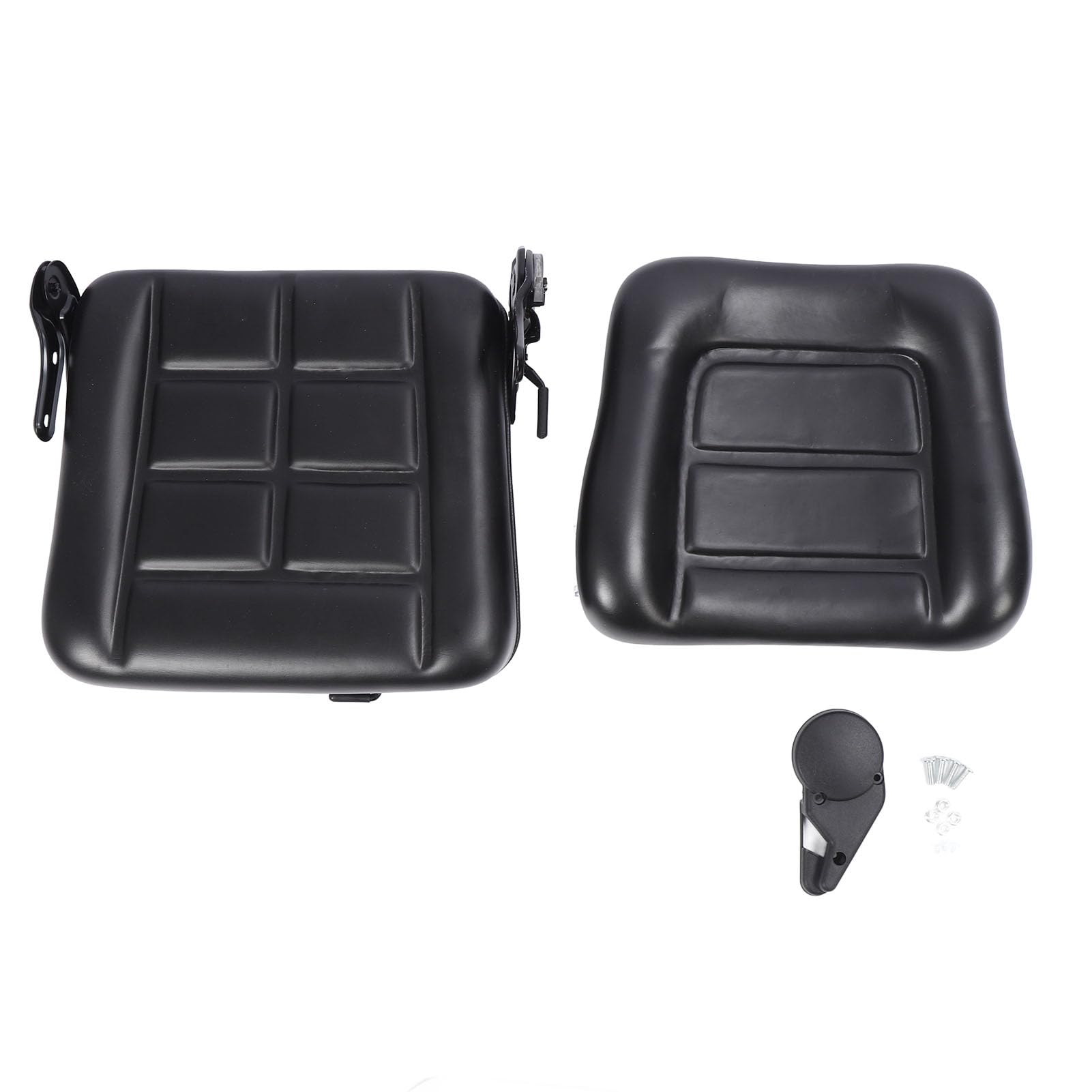 Asiento de Carretilla Elevadora, Microinterruptor Ergonómico de Cuero de PVC, ángulo Ajustable de 30 a 180 Grados, Asiento de Tractor Universal, de Cortacésped con Ajuste Deslizante de 8 Cm