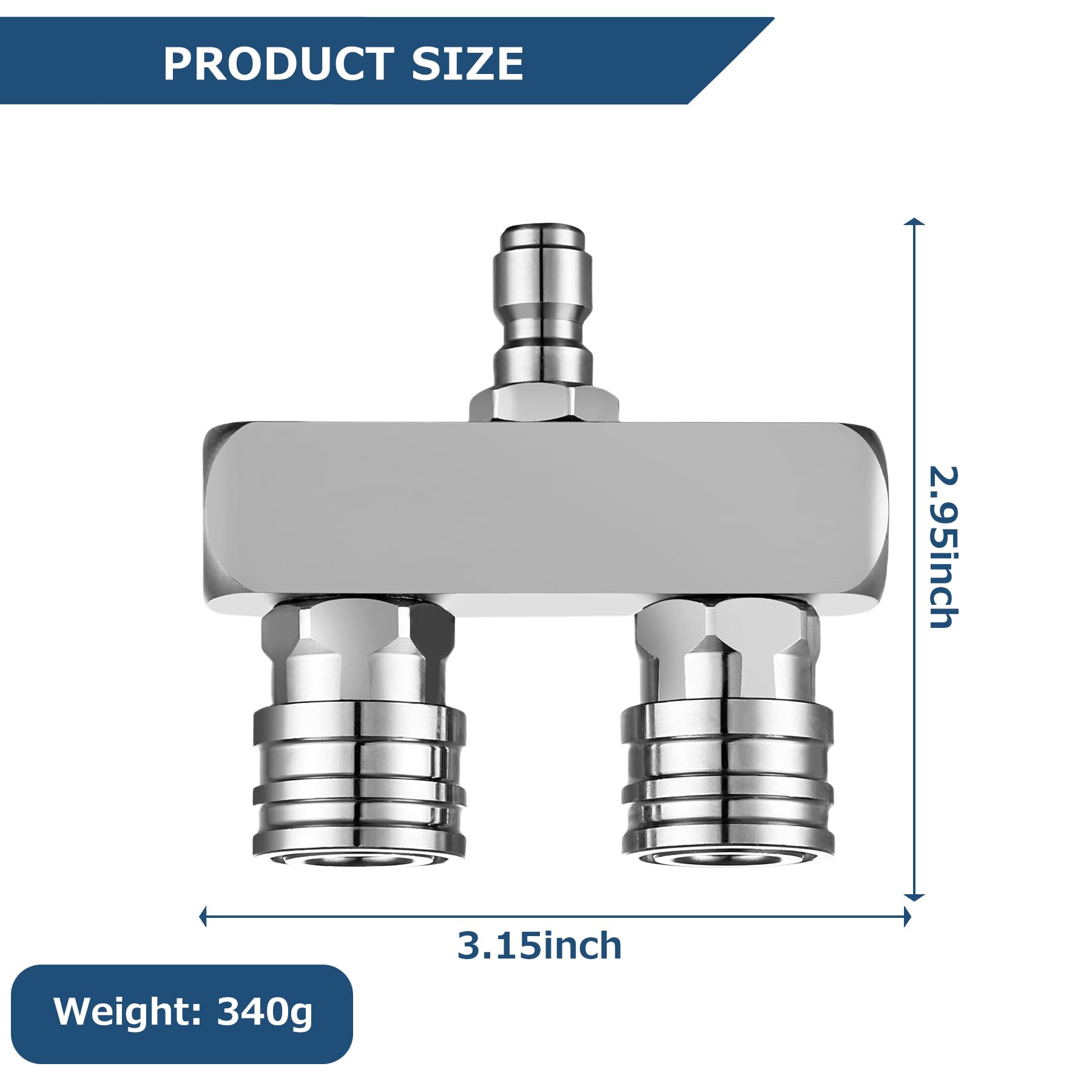 Ugello per rondella ad alta pressione, in acciaio inox, doppia potenza, ugello 2 in 1, ugello per idropulitrice ad alta pressione con 10 ugelli per idropulitrice ad alta pressione, connessione rapida