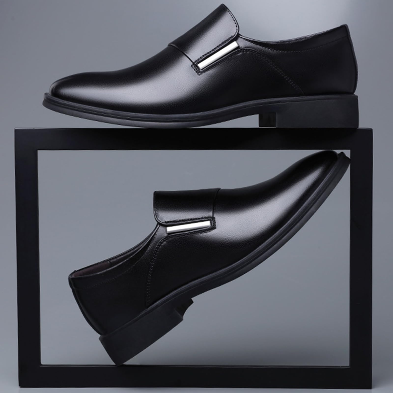 Scarpe da Formali da Uomo Senza Lacci | casual, a punta, in pelle, antiscivolo, eventi aziendali, mocassini, sposa, camminare