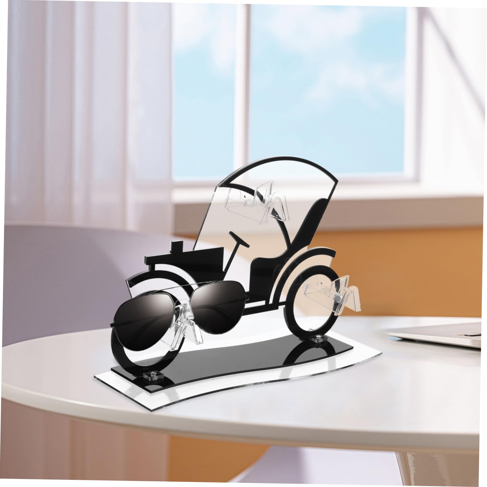 Zerodeko 4stücke Vintage Car Acrylic Brillenhalter Kreativer Sonnenbrillenständer Für Schreibtisch Und Ladentheke Stabiler Organizer Für Sonnenbrillen Brillen Und Skibrillen Für