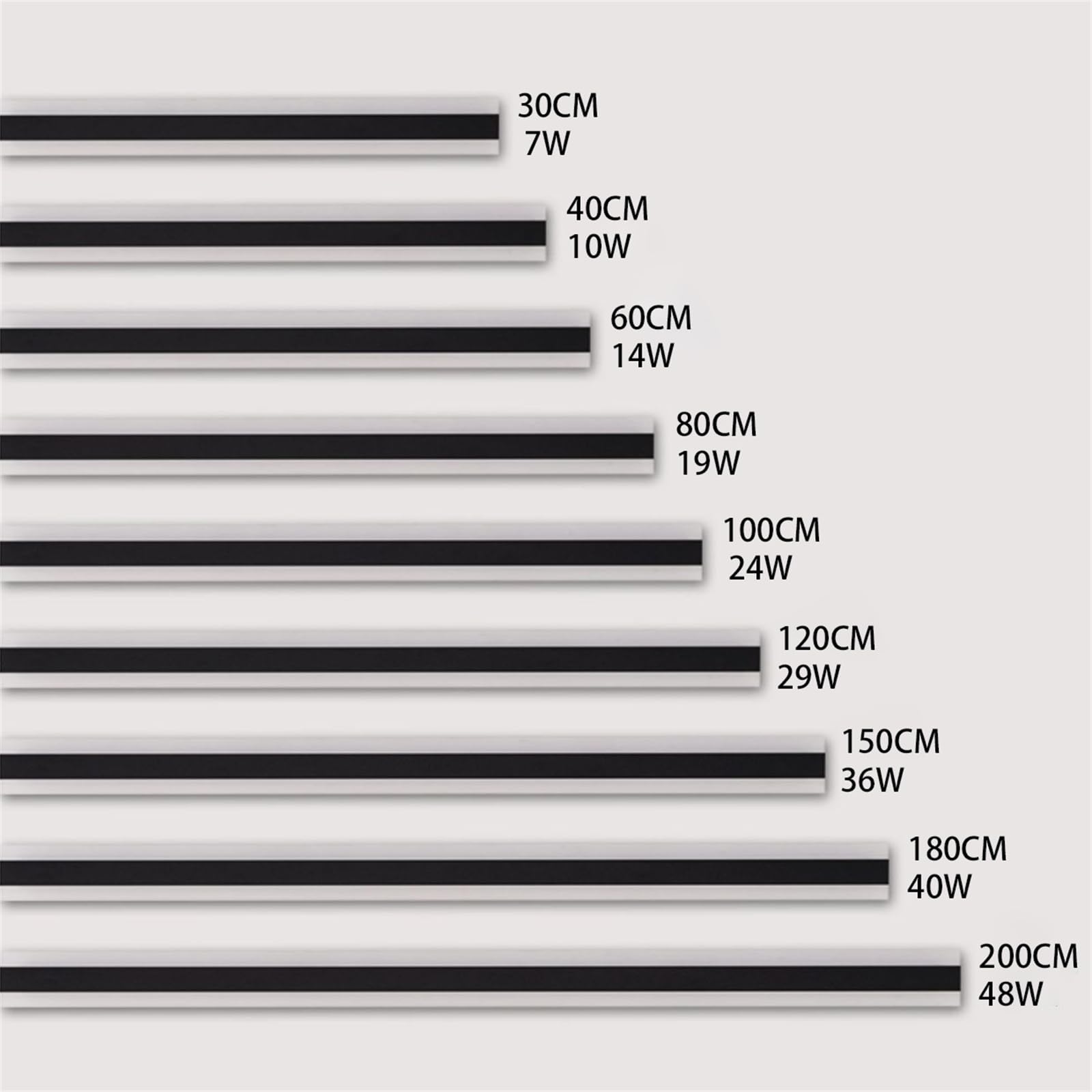 LED Aussen Wandleuchte Dimmbare mit Fernbedienung Wandlampe Lange Villa IP65 Wasserdicht Wandlicht Innen 3 Farbtemperaturen 10%-100% Helligkeit Wandbeleuchtung Metall Acryl für Garten (Schwarz,40cm)