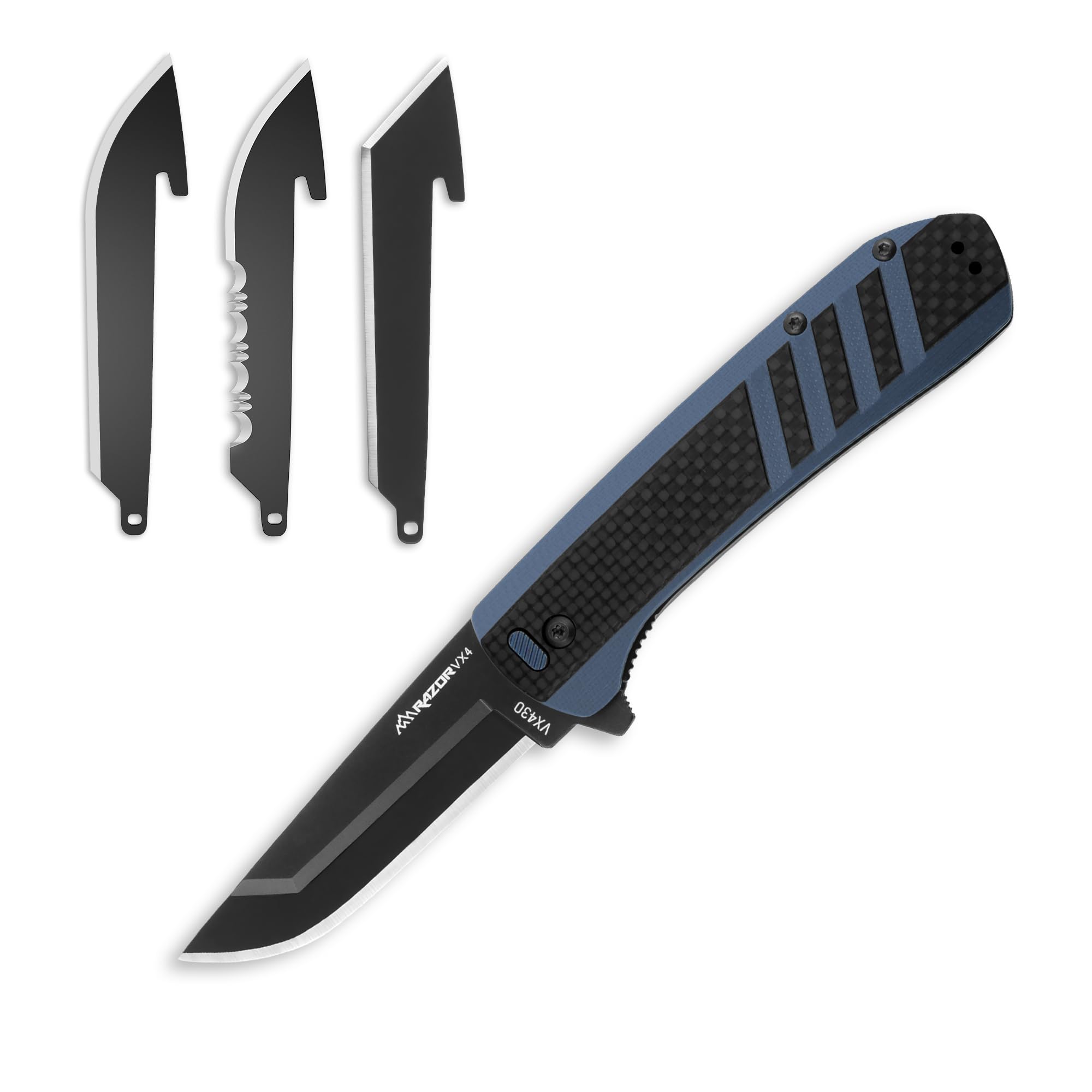 Amazon.com: OUTDOOR EDGE Razor VX4 | Carbon Fiber Over Blue G10