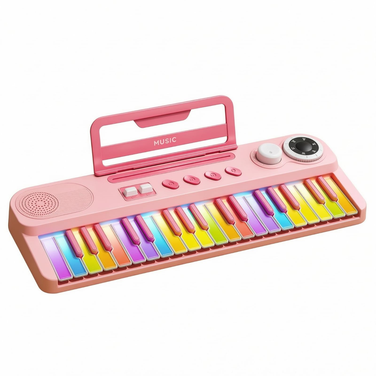 Piano Électronique Support Éducatif | Pile Rechargeable Intégrée, Clavier Musical Tches Lumineuses, Multifonction, J, pr, Débutan