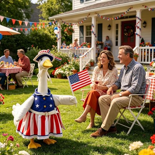 Drapeau américain robe étoilée déco jardin et terrasse