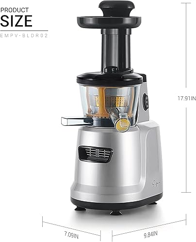 Miniatura 7 de Empava Masticar exprimidor lento 150W prensa fría Juicer Machine Función inversa Extractor de exprimidor de alto rendimiento de jugo para frutas