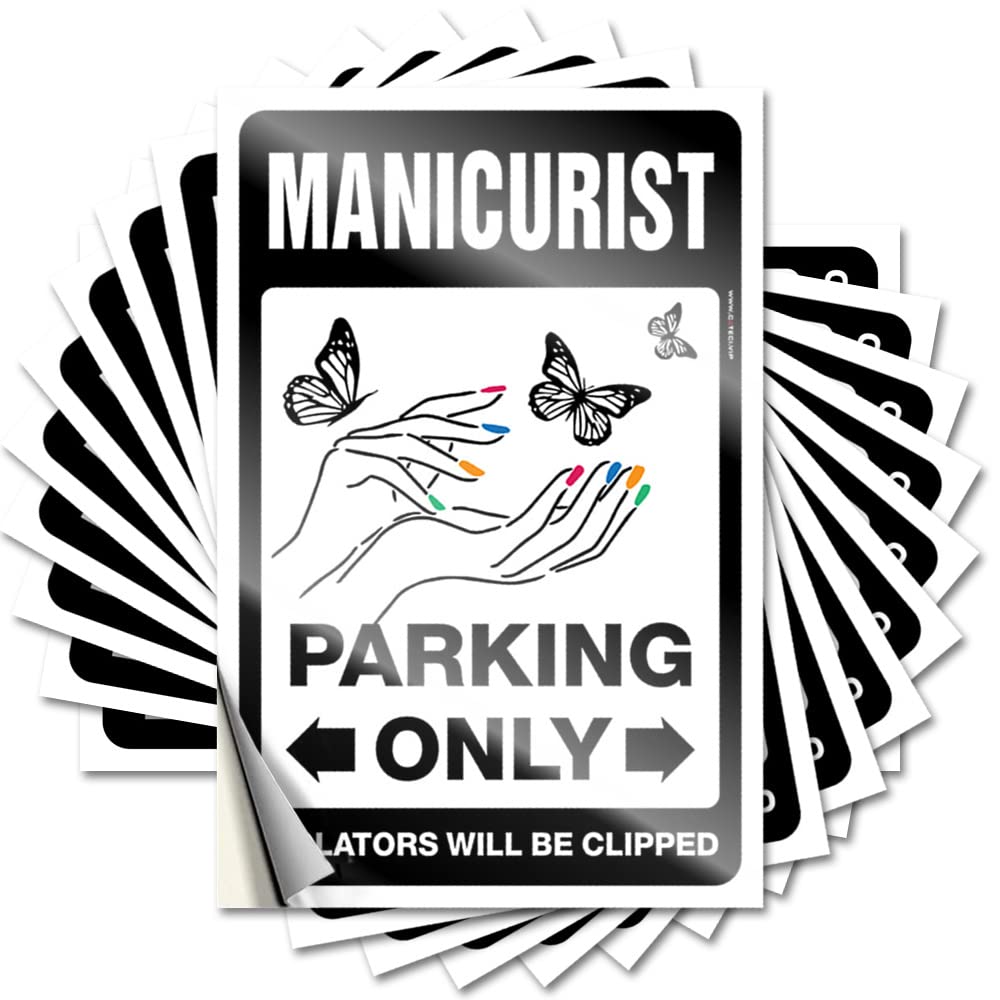 Fzfn Colour Manicurist Parking Only Tattoo Gifts | Encouraging Window Removable Decal Pack(12X18cm)