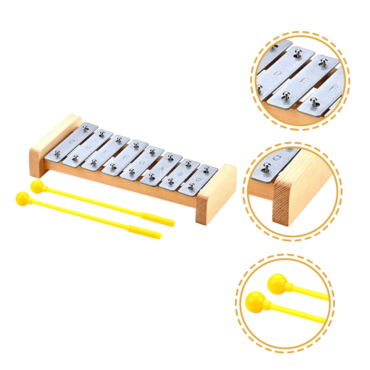 Hemobllo Xilofono Legno Ragazzo Ragazza Strumento Musicale Giocattolo Percussioni per Ragazzo Ragazza Colori Vivaci Suono Coordinazione Occhio Mano