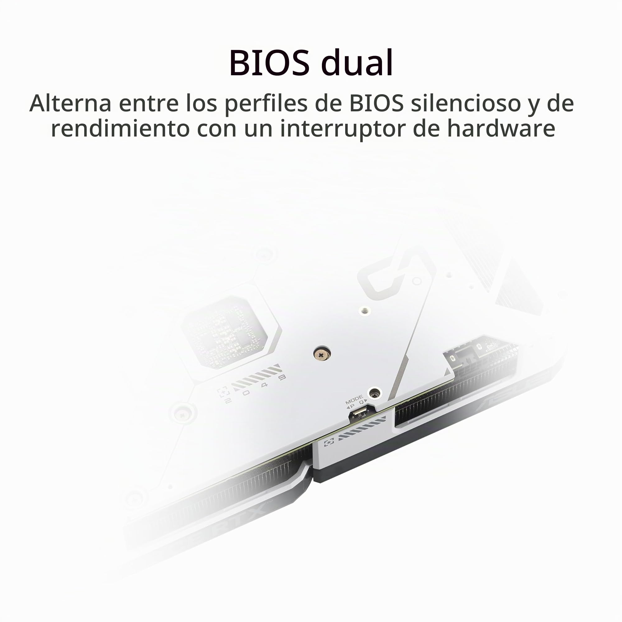 ASUS Dual GeForce RTX™ 4070 Super White OC Edition (PCIe 4.0, 12GB GDDR6X, DLSS 3, HDMI 2.1a, DisplayPort 1.4a, 2.56 ranuras diseño, diseño de ventilador de tecnología axial, tecnología Auto-Extreme y
