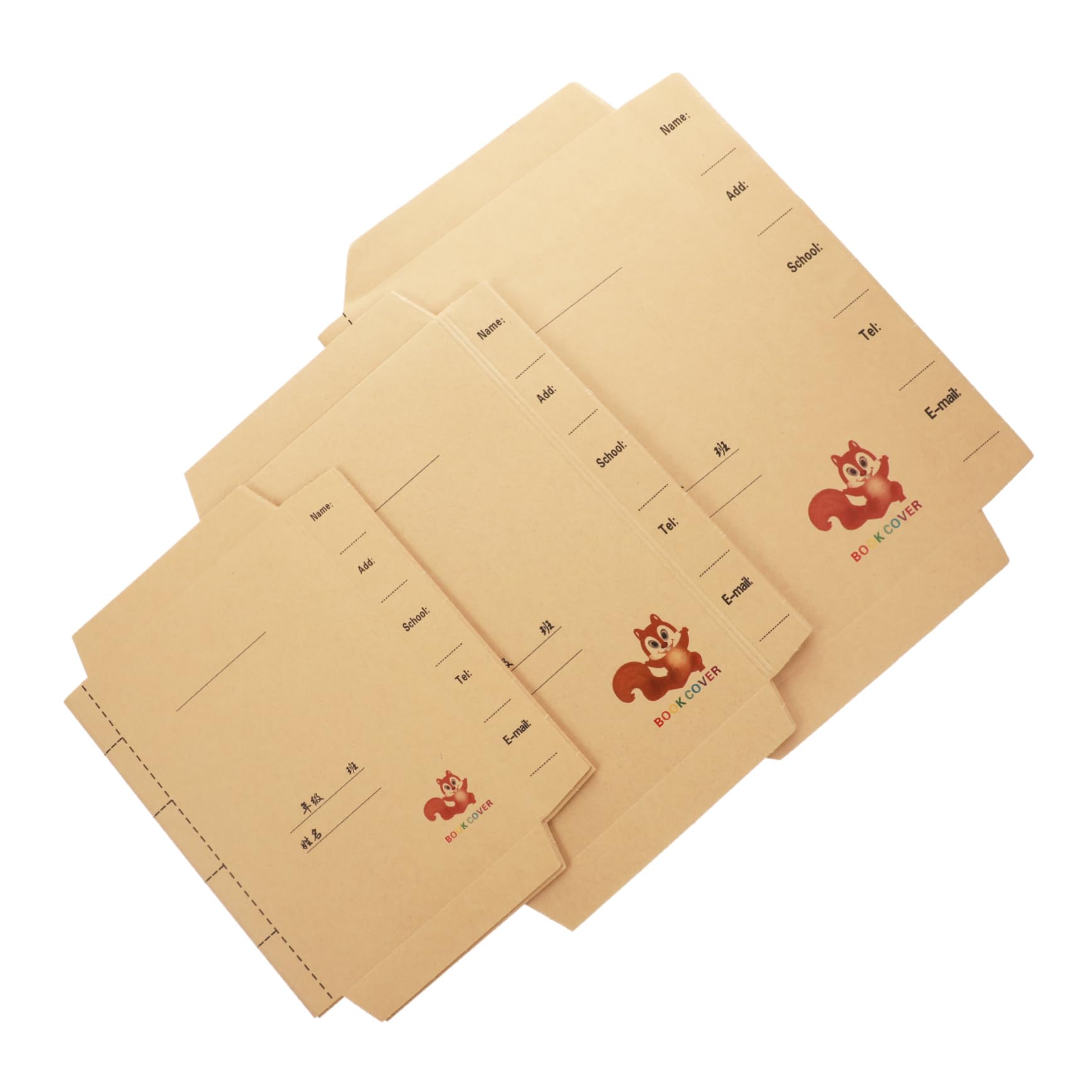 Copertina Libro in Carta Kraft 30 Pezzi, Regolabile per Libri e Testi