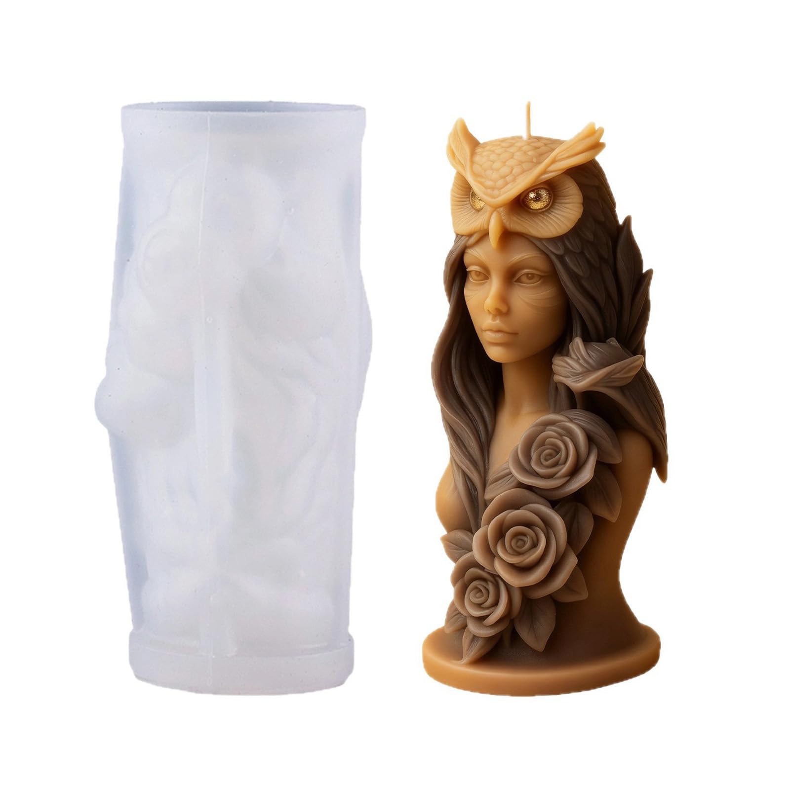 Kaeltsyn Sturdy Silicone Owl Girl for Creating Elegant Christmas Decorations and Gift Easy Cleaning