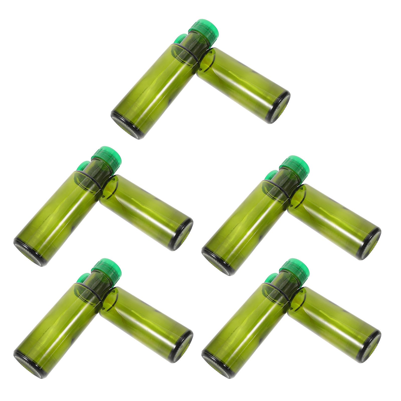 10 Stück Ölprobenflaschen 100ml aus Glas mit Ausgießer und Dichtem Deckel Nachfüllbare Runde Flaschen für Salatölspender zum Reisen den Außenbereich