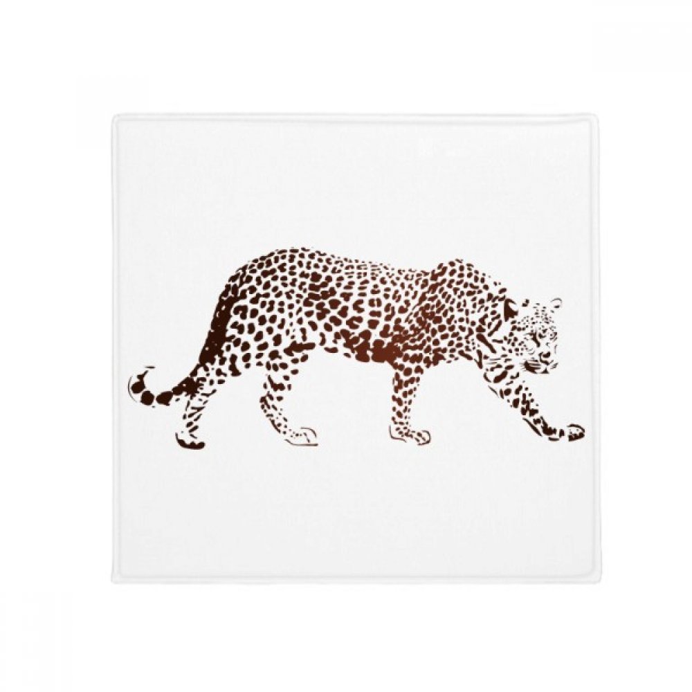 Tapis Guépard Marron Antidérapant 80x80cm Chien Chat Cuisine Entrée
