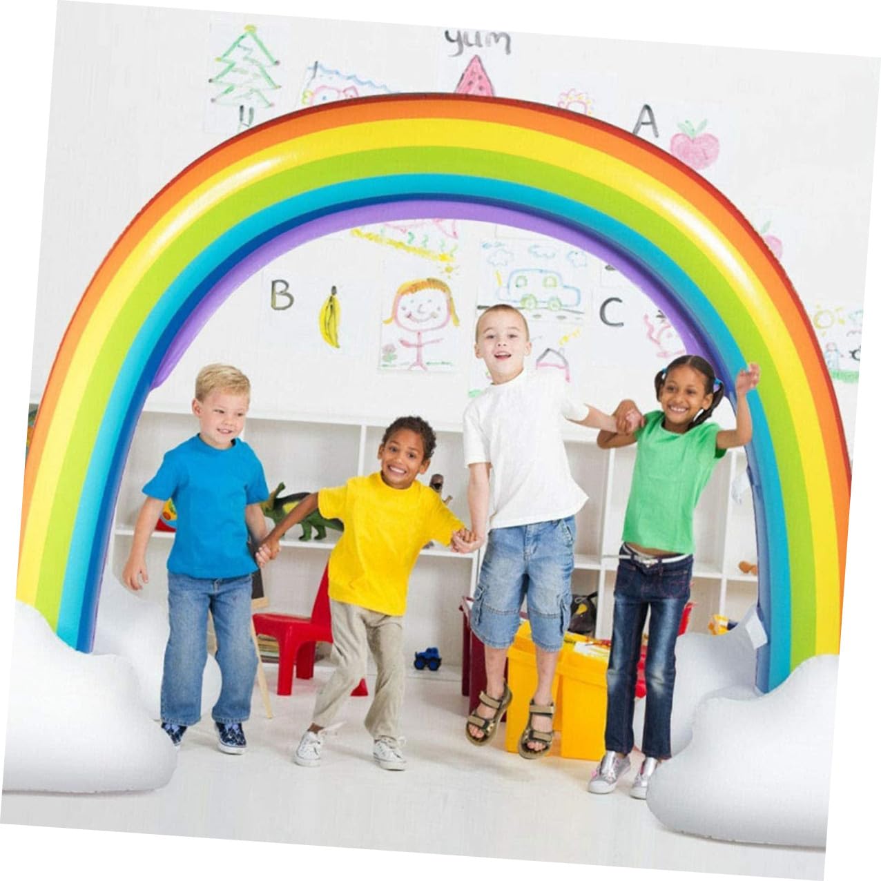 Jouet Gonflable pour Garçon et Filles Arche Arc Ciel Piscine Ambiance Noël