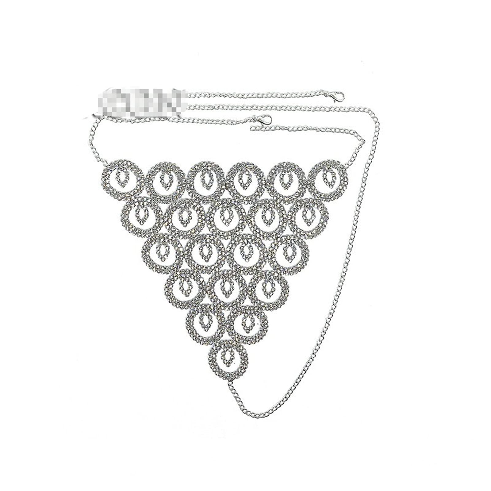 Body Chain Damen Kette - Goldfarbene einfache Strandkette mit Kreuzband für Taille und Bauch - Schwarze Harnaskette - Edler Schmuck für Damen - Accessoires