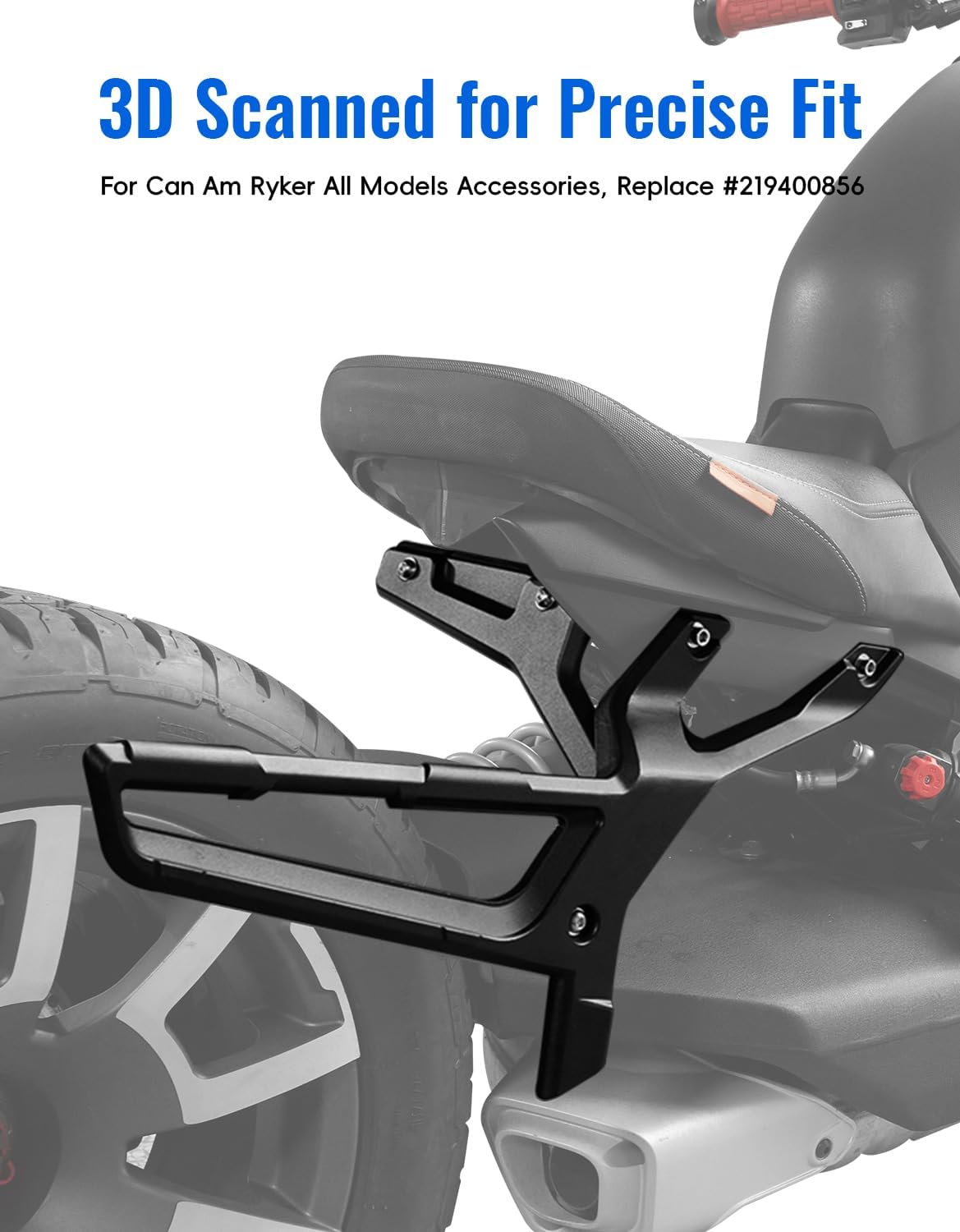 Saddlebag Rack Kit for Can-Am Ryker, Black Aluminum Luggage Bag Rack Kit for Can Am Ryker 900 600 Sport & Ryker Rally Edition All Models Accessories, Replacement for #219400856