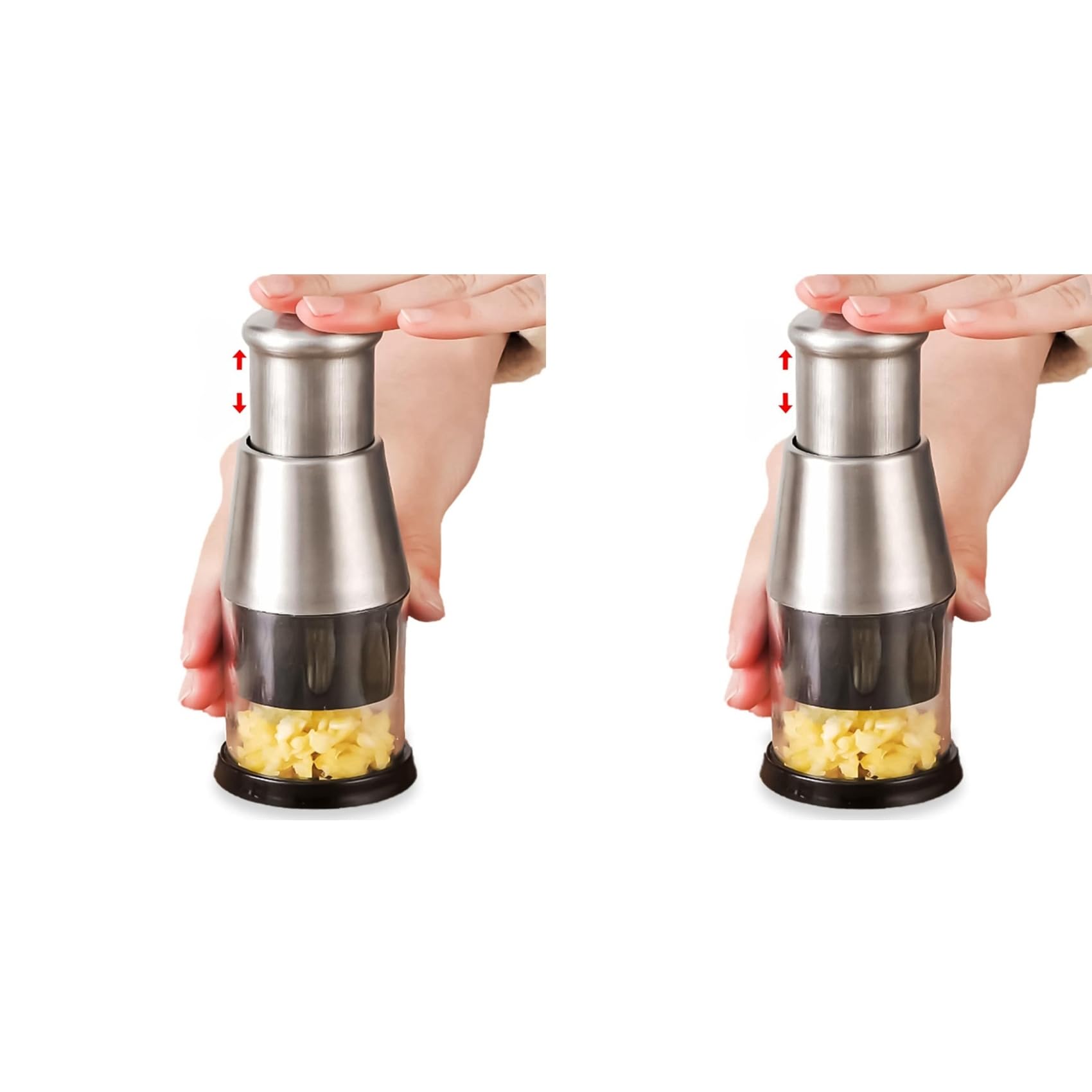 Hndhbfgrt 2X Garlic Press Multifunctional Manual Garlic Cutter for Mincing Garlic