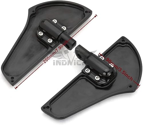 Miniatura 6 de Para Harley Defiance controlador negro Floorboards kits touring street electra glide fltr estribos flhx freno pedal cubre 1980-2018