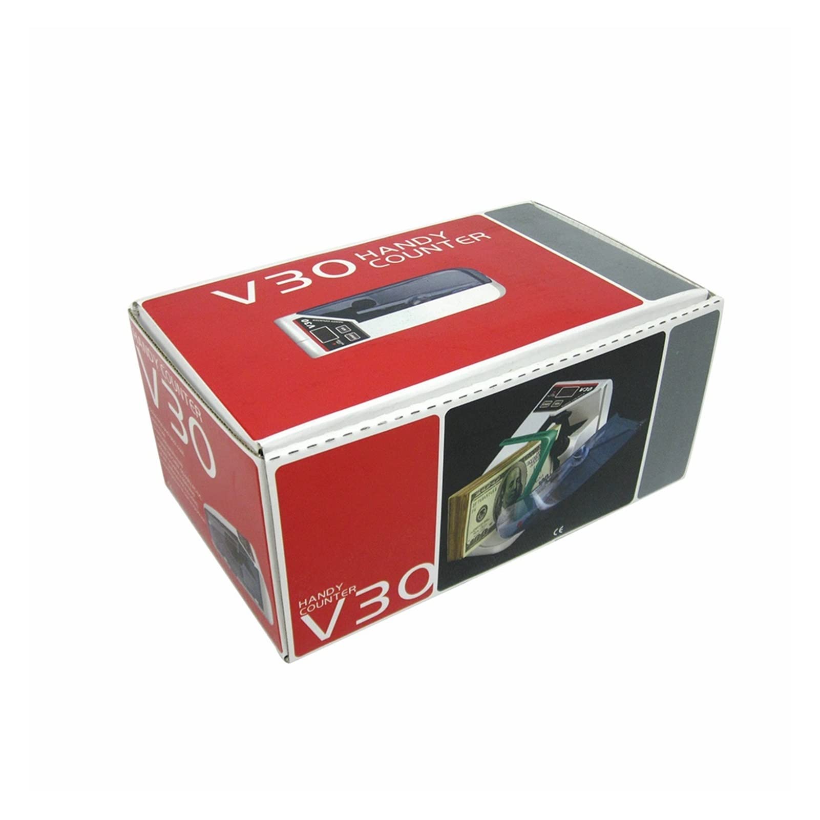 Liczarka do Pieniędzy Bill Counter Machine V30 LED Wyświetl mini przenośny licznik rachunków Użyj akumulator/wtyczka Posięte pieniędz