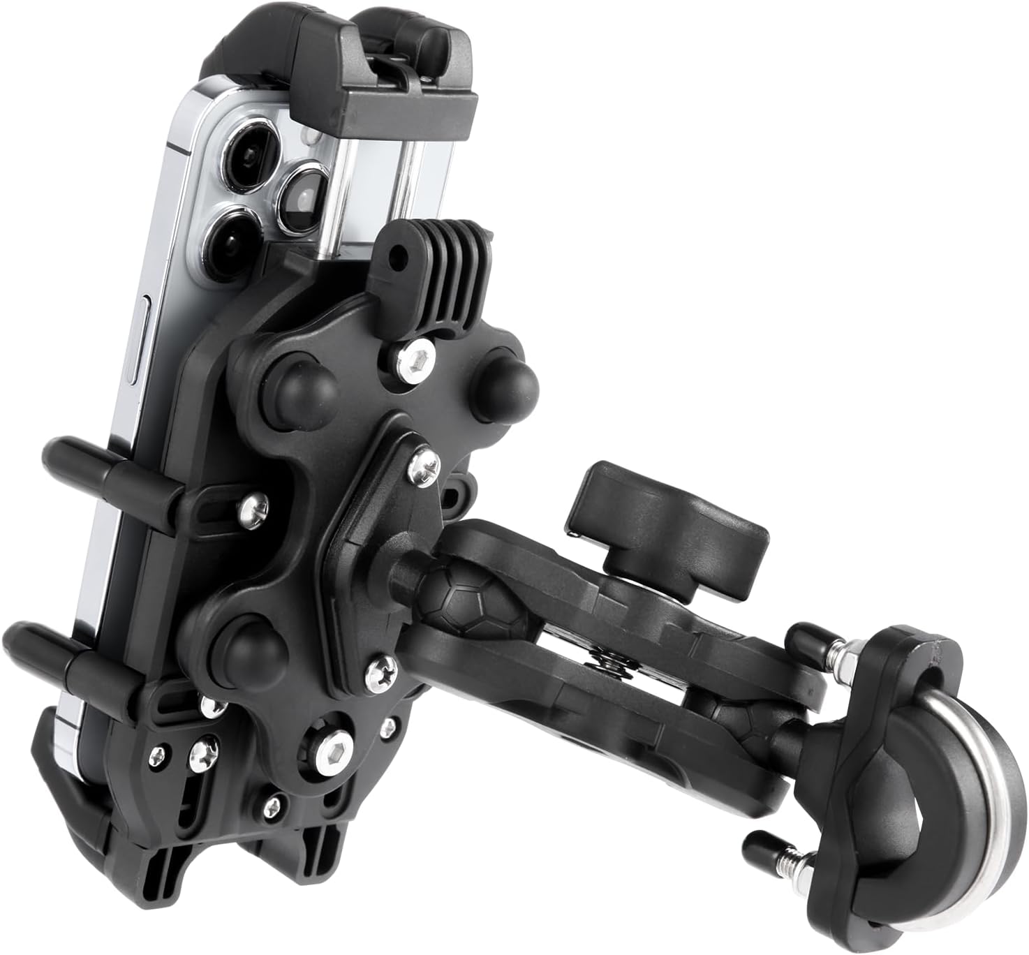 Motorcycle Phone Mount Holder with Vibration Dampener -Anti Shake & Secure Lock Handlebar for Motorcycle ATV Fit 4.7”-7.2” Motorcycle Phone Mount Holder with Vibration Dampener -Anti Shake & Secure Lock Handlebar for Motorcycle ATV Fit 4.7”-7.2”