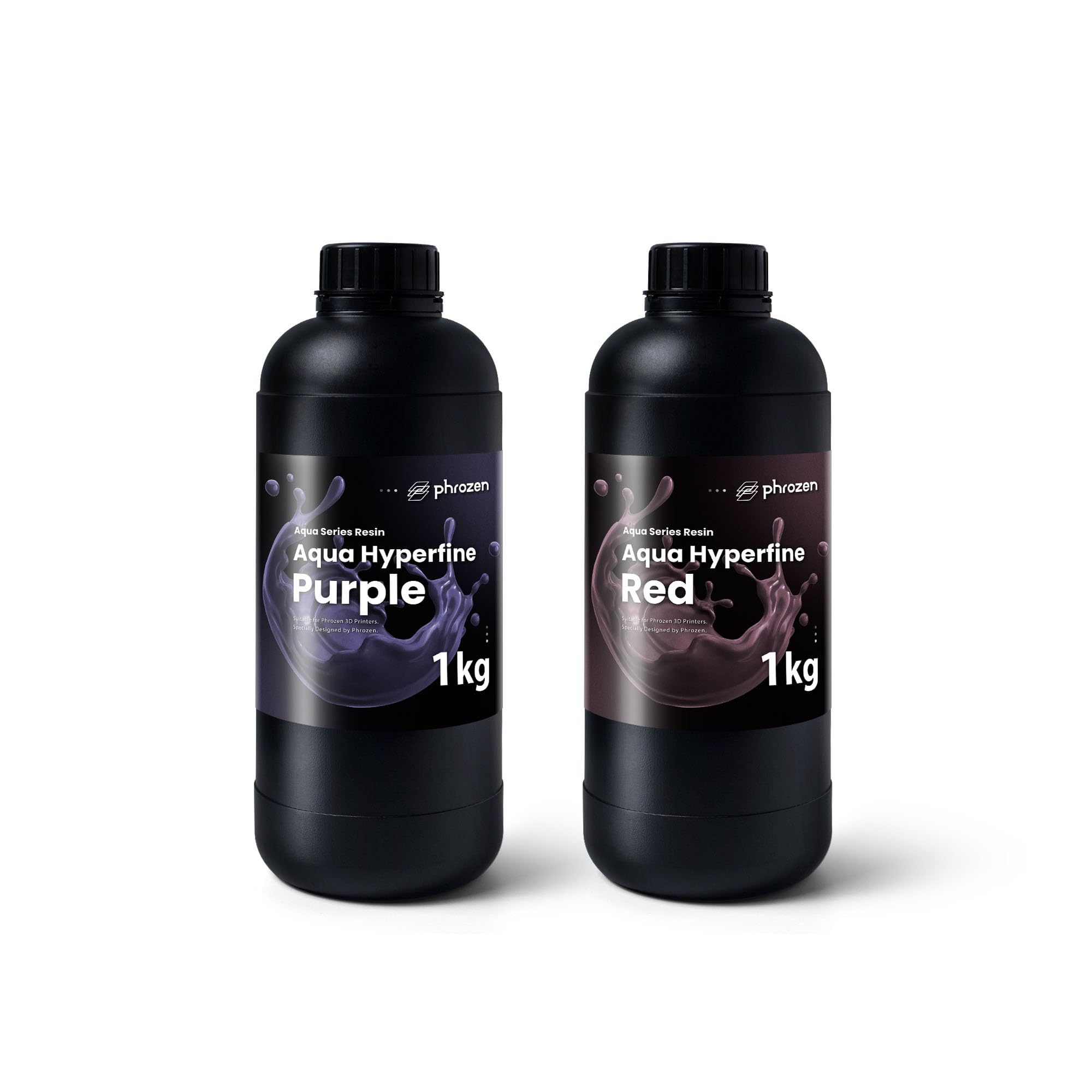 Phrozen Aqua Hyperfine Photopolymerharz, Set Violett und Rot, je 1 kg, Hochauflösend für 3D-LCD-Drucker mit 9K, 12K und höher