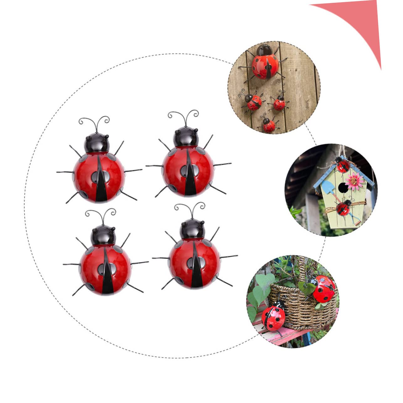 Toddmomy 3 Sätze Eisenkunst Dekoration Für Garten Wandskulpturen Und Outdoor Dekoration Langlebig Und Vielseitig Einsetzbar Große Lebendige Gartenornamente Für Gartenliebhaber 4 Stück * 3