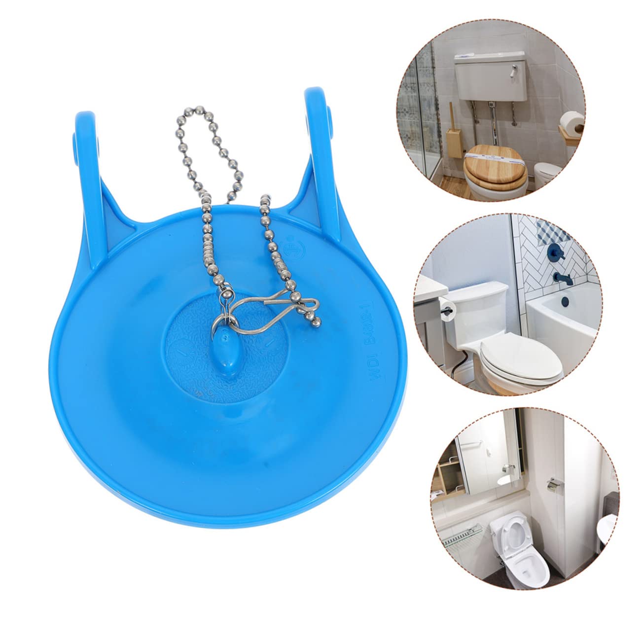 VILLCASE 3 Sätze Abtropfenventilkautschukstopfen Abtropfen Toilettenstopper Klappe Reparaturteile Für Toiletten Ketten Klappe Für Toilettenteile Ersatz-toilettenklappe Pvc Blau 2 Stücke * 3