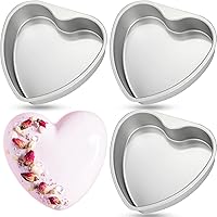 Vista 9 de Mifoci 3 moldes de aluminio con forma de corazón para tartas, molde para hornear en forma de corazón, para bricolaje, cocina, boda, fiesta