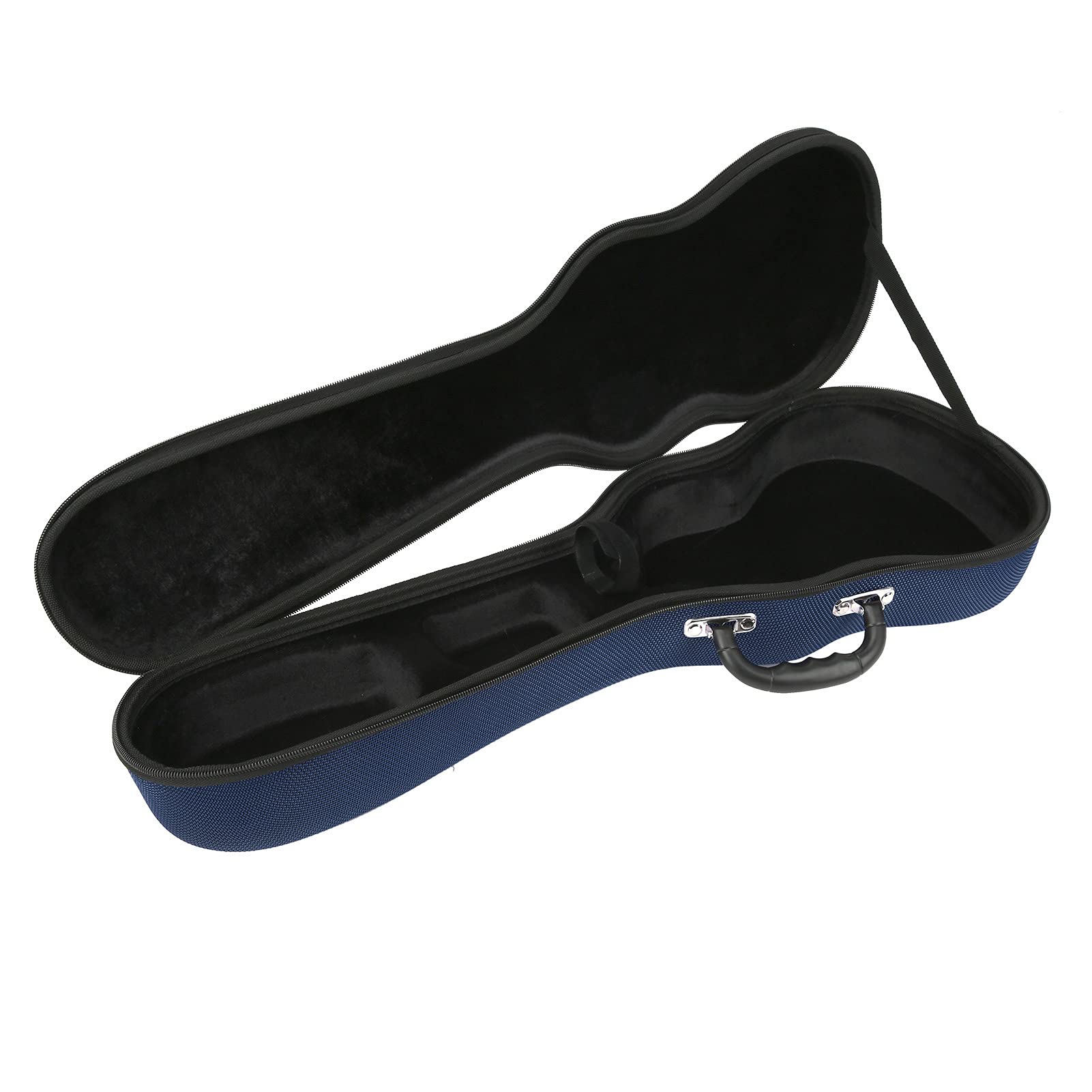Custodia per Ukulele Borsa Zaino Tessuto in Poliestere Indurito Scatola da Trasporto Addensata per 23/24 Pollici (Blu da 23/24 pollici)