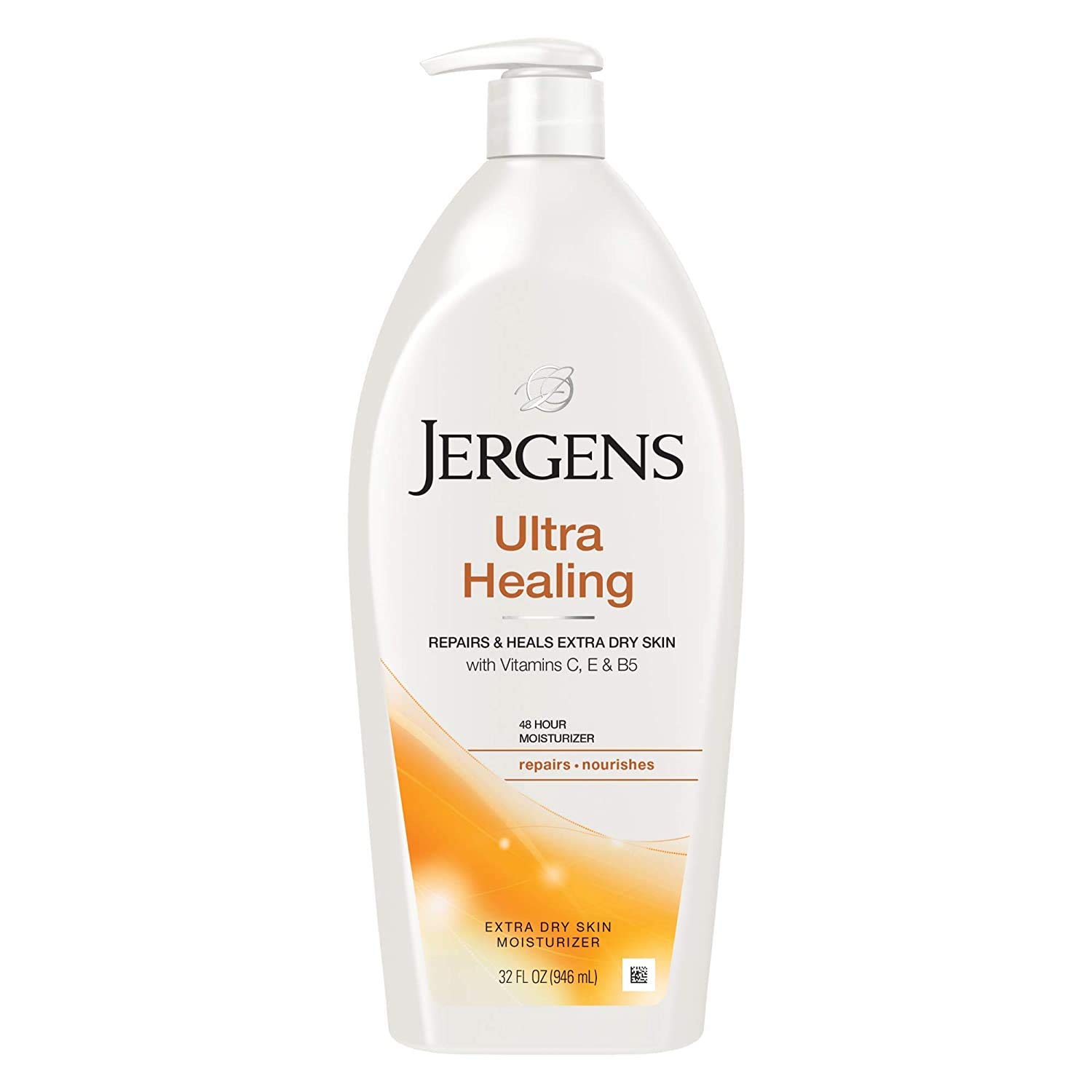 Jergens Ultra Healing Dry Skin Lotion, Hand and Body Moisturizer with Vitamins C, E, B5, Hydralucence Blend, Quick Absorption Formula for Extra Dry Skin, White, 32oz Imported from USA Original-image-7