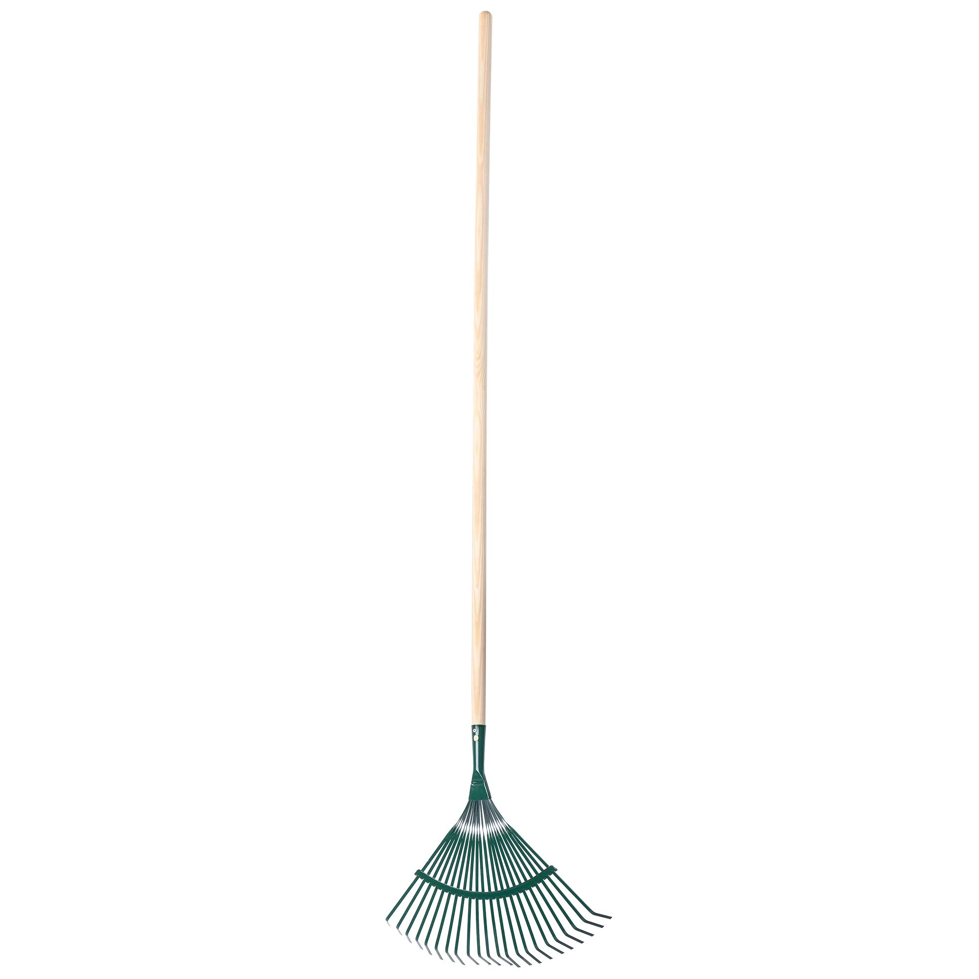 KADAX Rastrillo para Hojas, rastrillo Ajustable con Mango para jardín, césped, cómodo rastrillo de jardín, Compartimentos para Hojas, Escoba para Hojas, (Cinta)