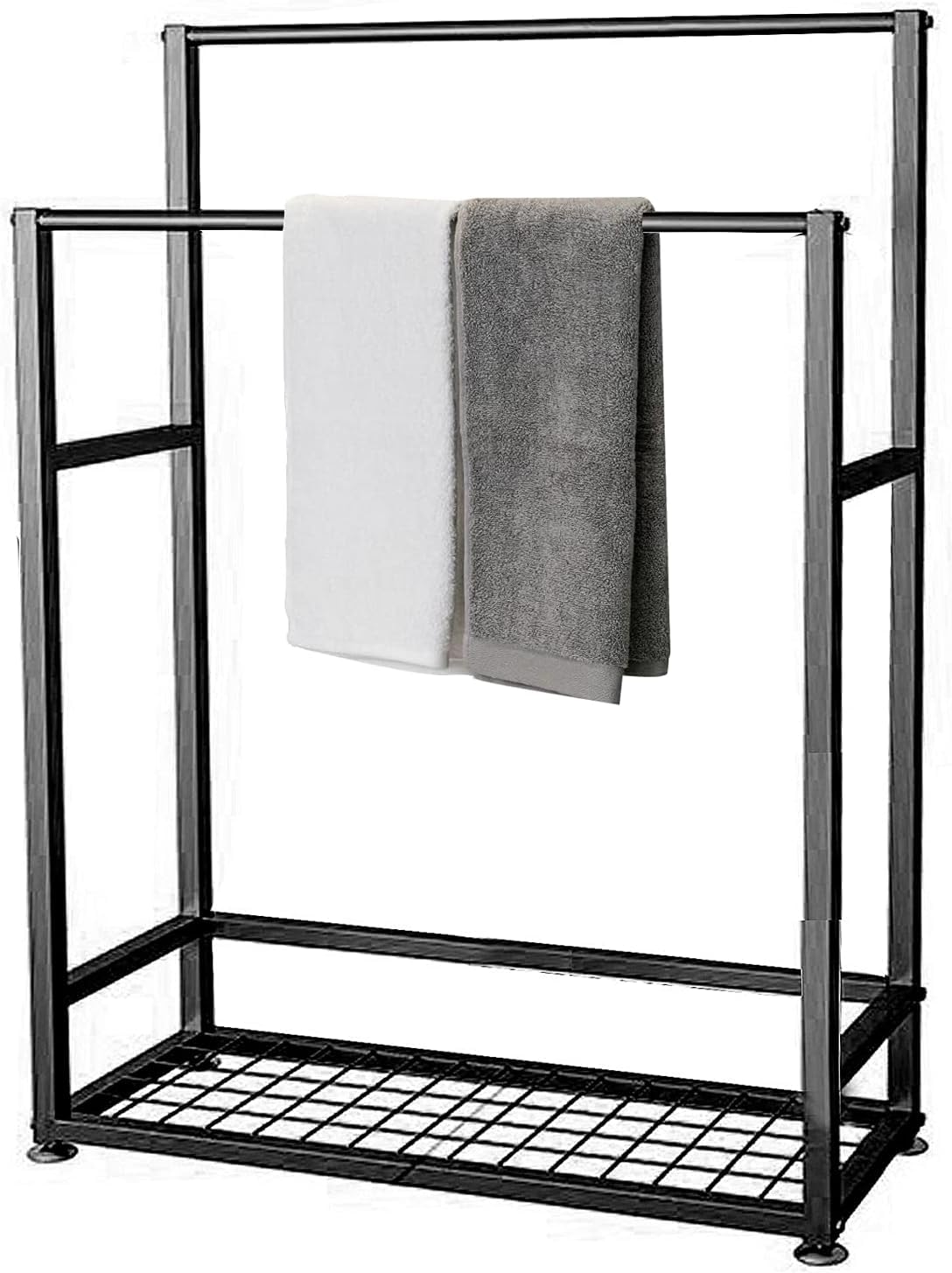 Porte-serviettes autoportant en métal noir haut de gamme au design minimaliste pour restaurant