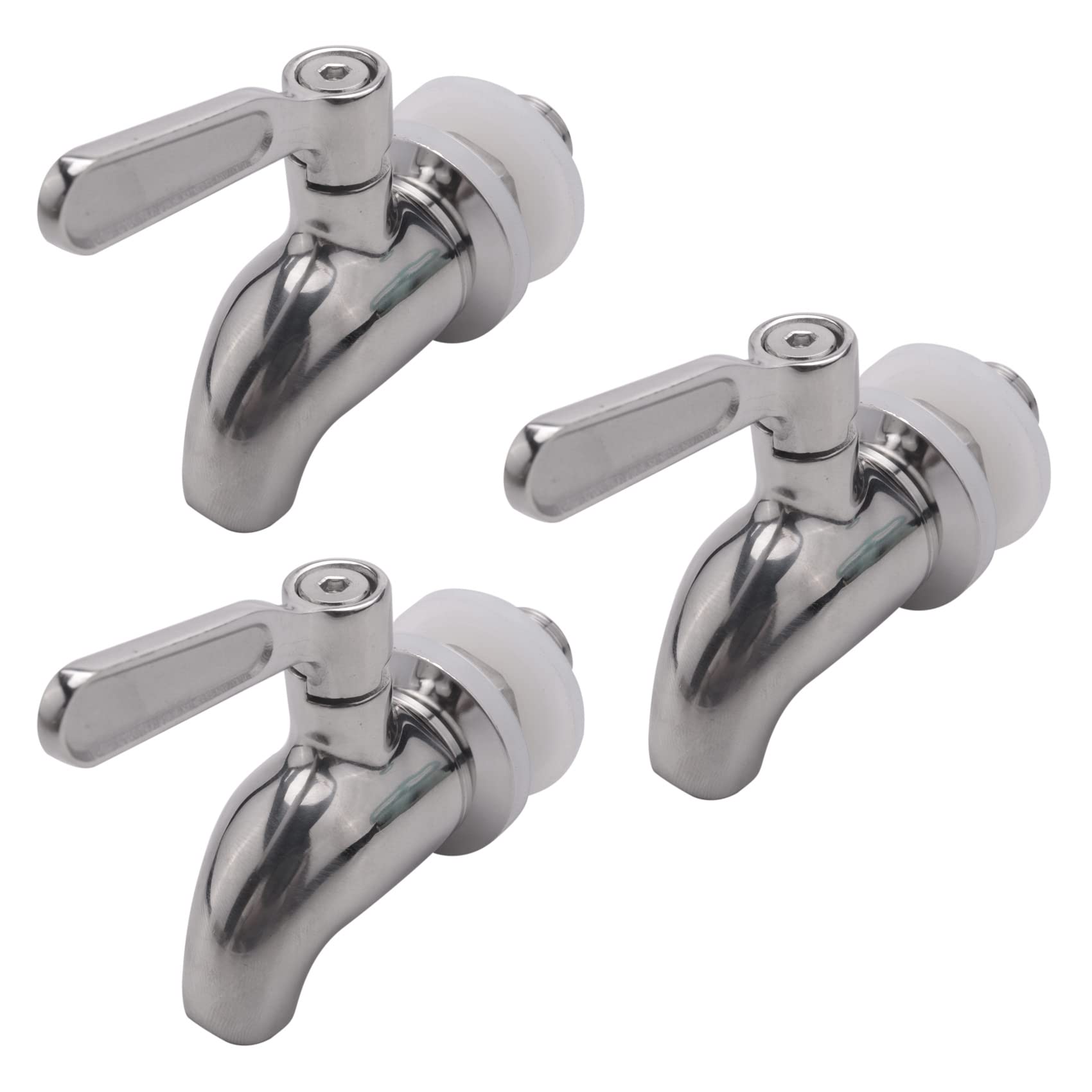 Hndhbfgrt 3X Stainless Steel Faucet Tap Draft Beer Faucet for Brew Fermenter Wine Draft Beer Juice Dispenser Drink Fridge Kegs