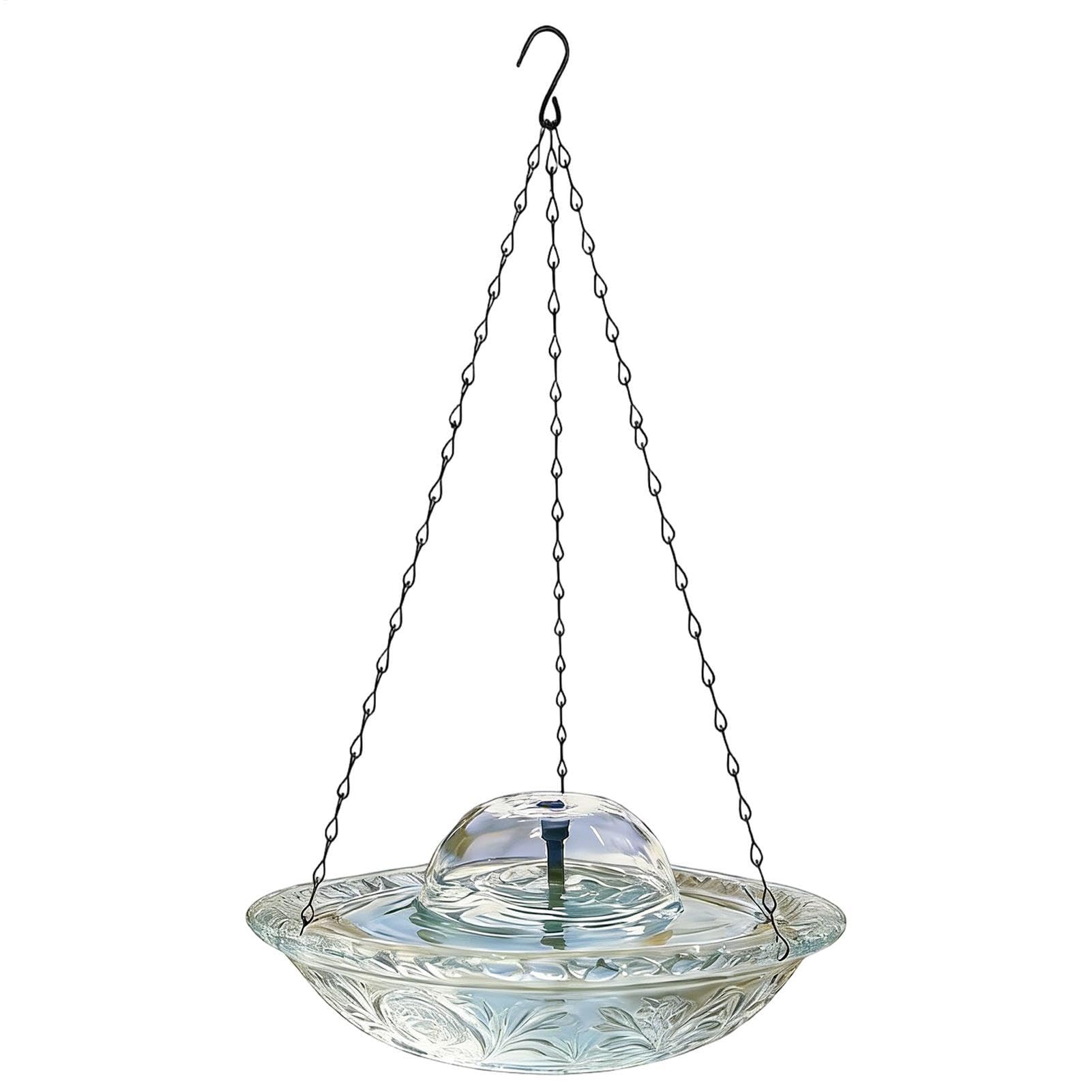 Bain d'oiseaux avec fontaine USB pour décoration de jardin et terrasse