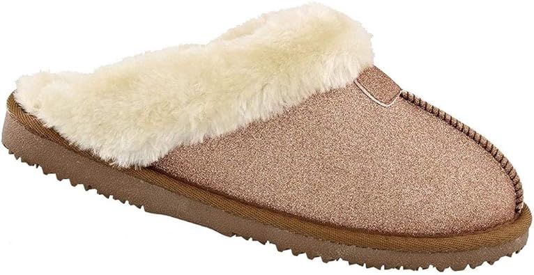 Ella memory foam slippers glitter Clearance
