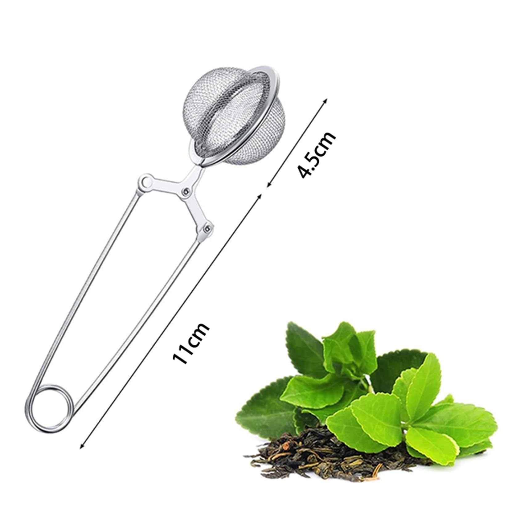 60 Unids Infusor de Té Hojas Sueltas Té Snap Ball Té Colador Cuchara Filtro de Té de Acero Inoxidable MáS Empinado con Manejar
