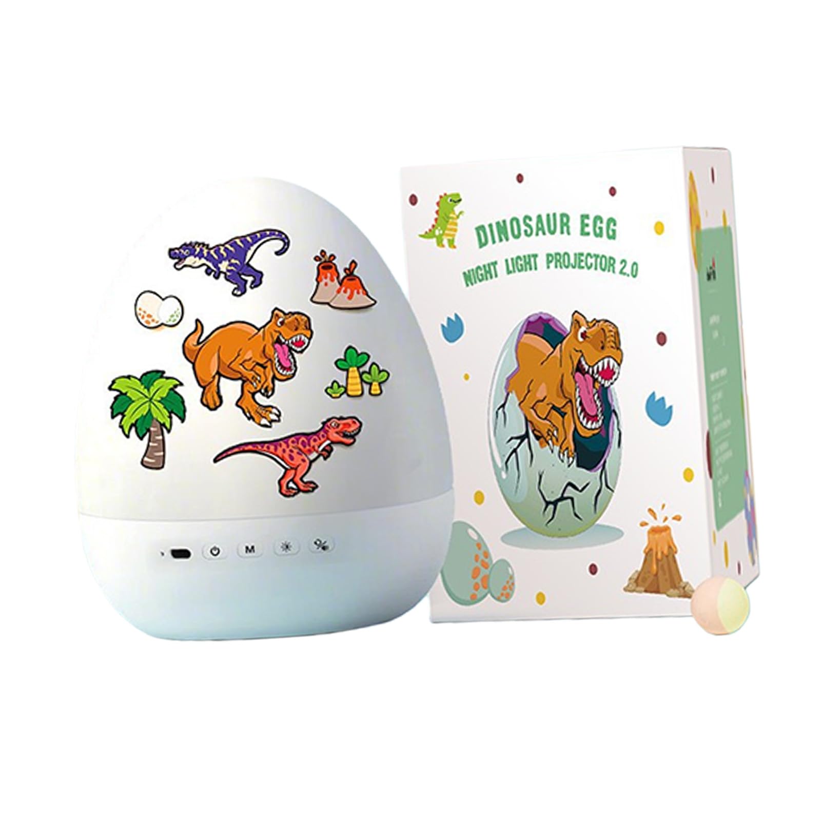 APGLSXY Dinosaur Eggs Projector Light 360 Rotating Atmospheres Lamp for Room Decoration USB Rechargeable Kid Night Light Slides Music Box USB Rechargeable Kid Night