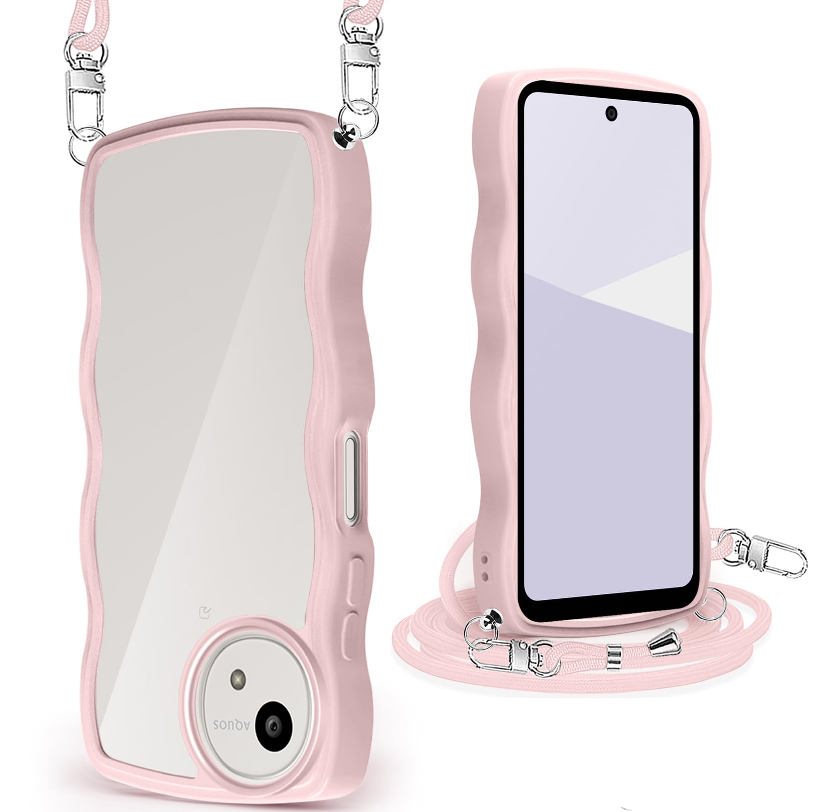 Amazon.co.jp: AQUOS wish5 ケース SH-52F ケース クリア ショルダー