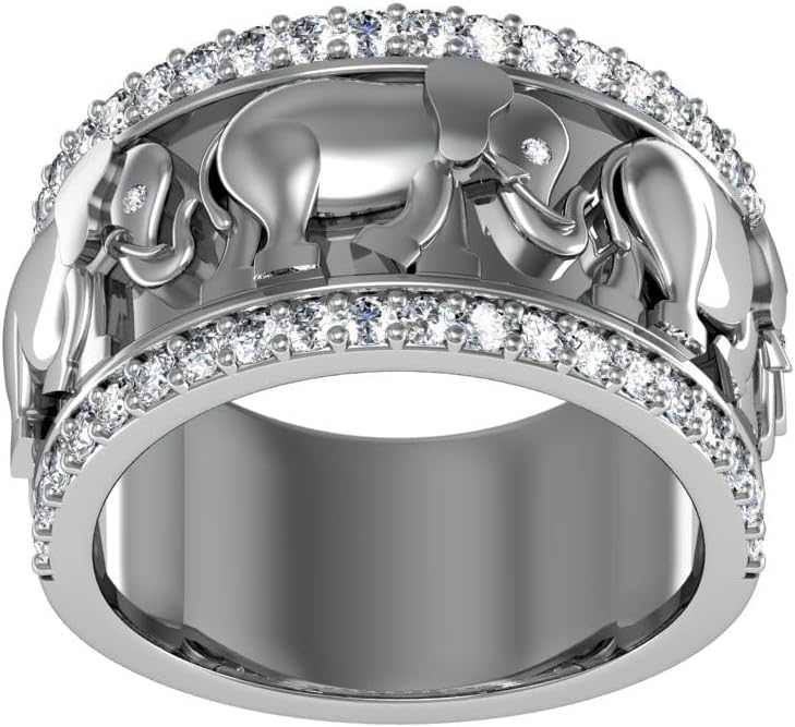 DELTA SIGMA THETA STERLING SILVER ELEPHANT RING DST-R004