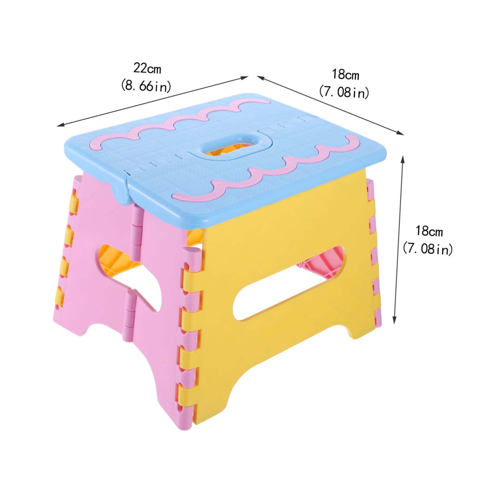 Garneck 1Pc Portable Folding Step Stool Lightweight Compact Design for Kitchen Bathroom Camping and Outdoor Activities Easy to Carry with Handle High Sturdy and Foldable for Adults