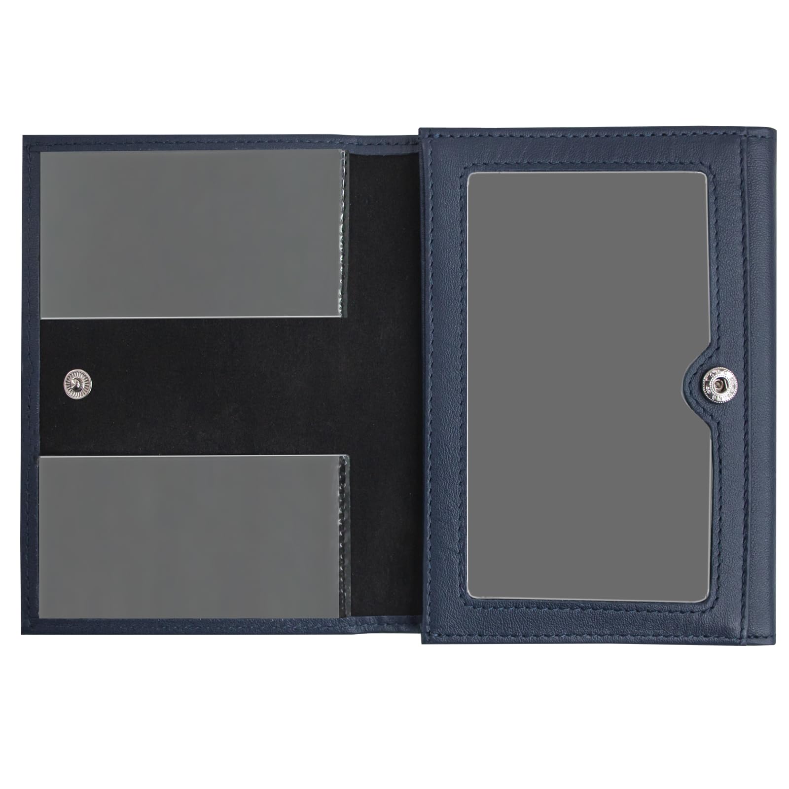 Boshiho Cartera para pasaporte de piloto – Accesorios de cuero azul para pasaporte, pasaporte de viaje de cuero premium, organizador de documentos de viaje, funda protectora para pasaporte, tarjeta de