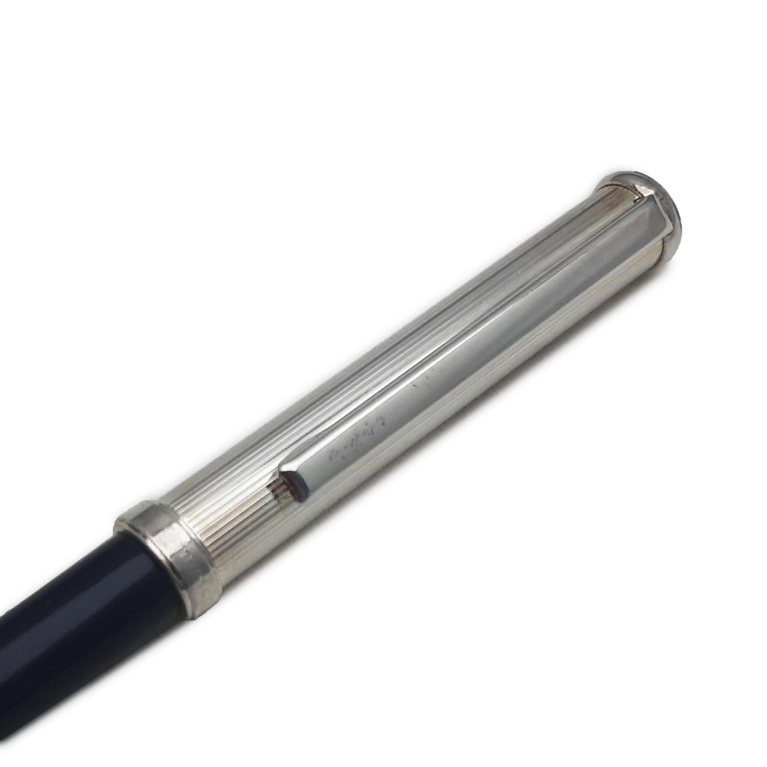 Generico Portamine in argento sterling 925/1000 finemente incise con decorazione guillosce millerighe made in Italy confezione laccata in legno nero
