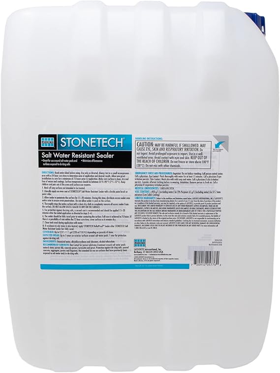 STONETECH Salt Water Resistant Sealer, 5 Gallon (18.9L)