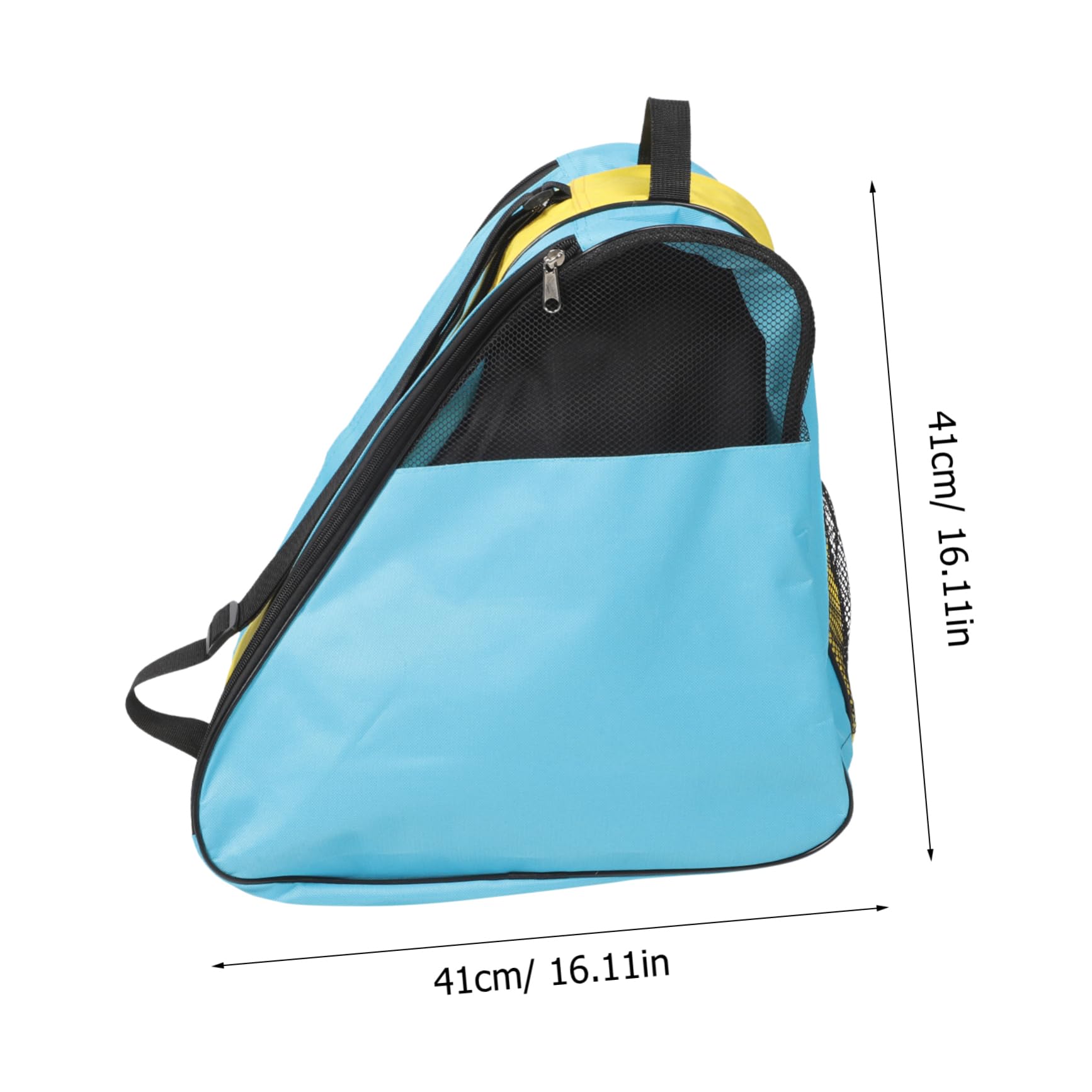 Kisangel Borsa per Pattini a Rotelle in Nylon, Zaino per Trasporto | Custodia per Pattini da Ghiaccio e Rotelle, Facile da Portare e Protezione, Blu Giallo Blu