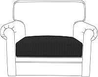 Vista 437 de Easy-Going Fundas Elásticas de 3 Piezas para Cojines de Sofá para Sofá Seccional Izquierdo/Derecho en Forma de L Chaise Lounge Funda de Asiento