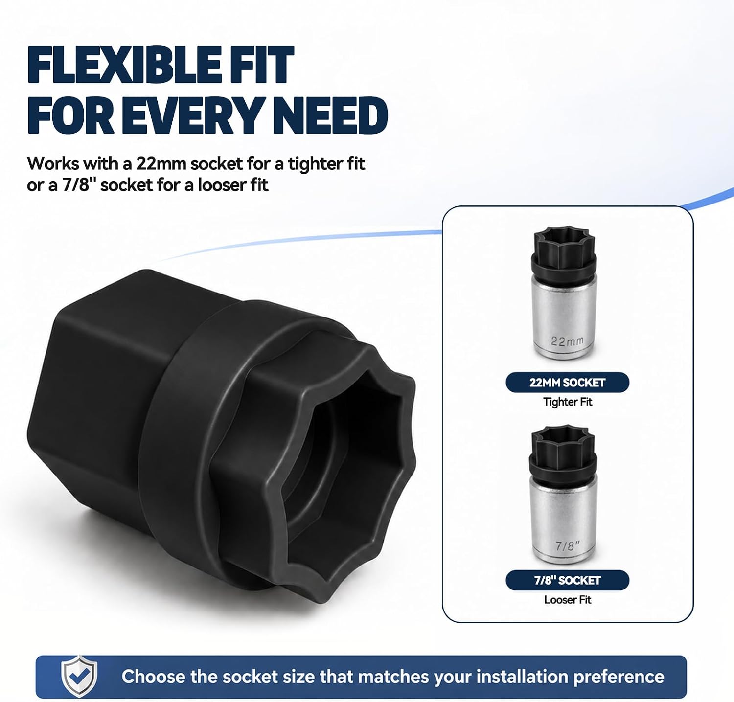 2 pcs Drive Tool Socket Adapter :Compatible with EZ Dock Couplers– 15/16" Coupler Nut Wrench Attachment for Dock Installation (Black)