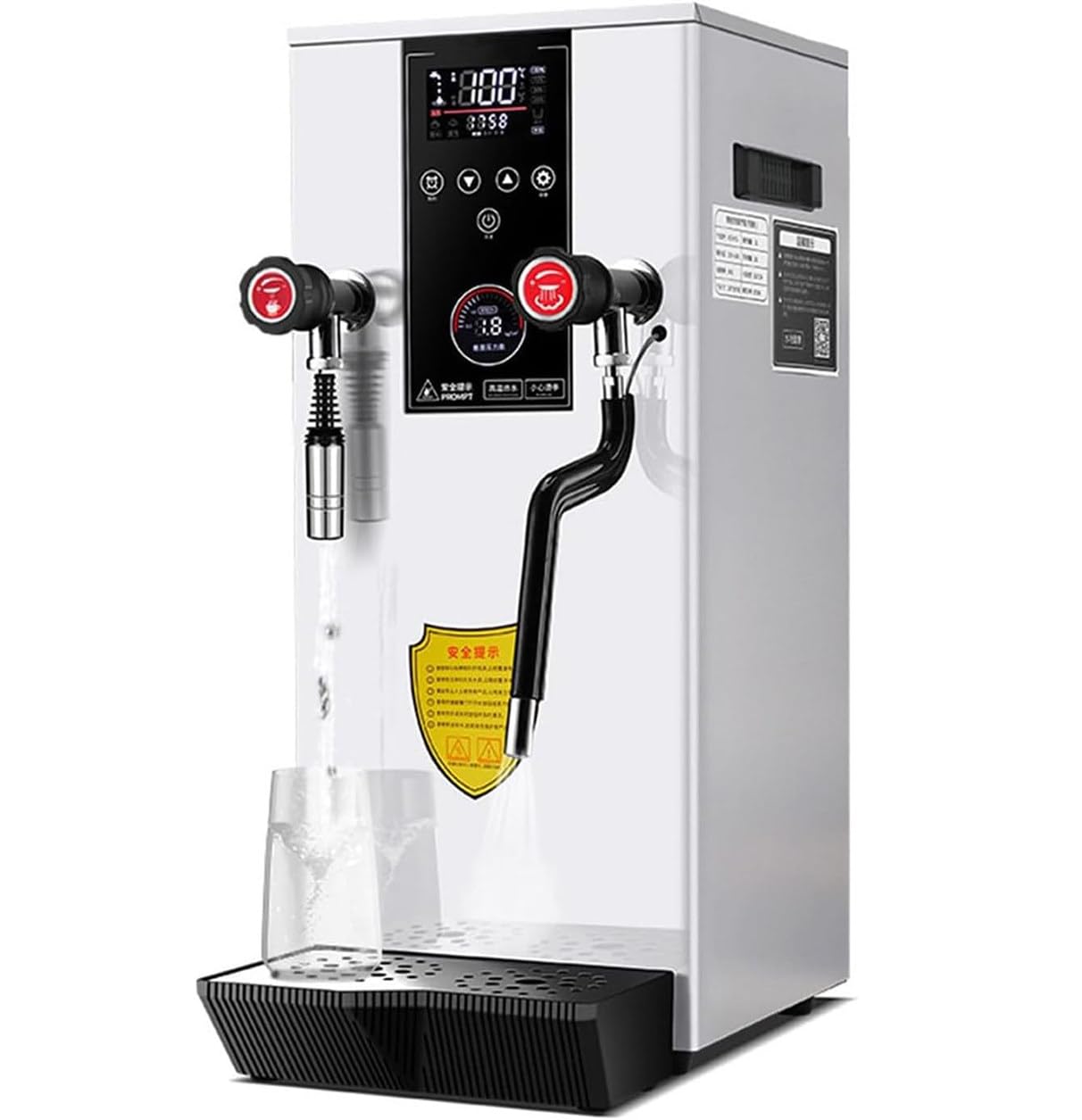 YXZYFPP Automatic Milk Frother 2500W Stainless Steel Steamer for Cafes & Hotels - High-Efficiency Electric Foam Maker, 110V, White (White 220V)