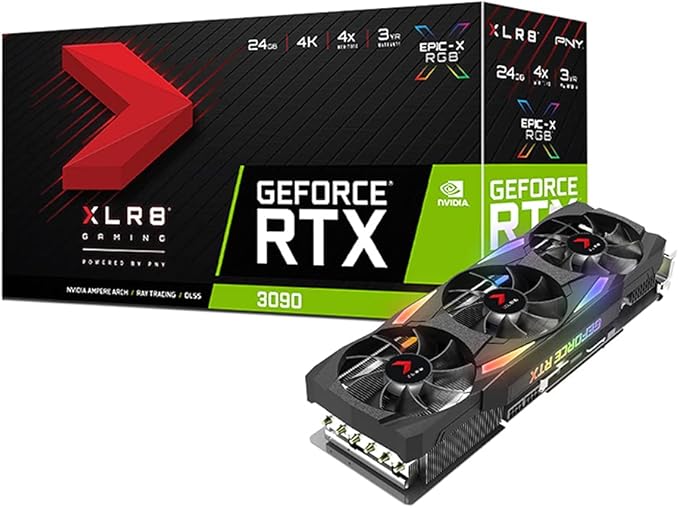 PNY Scheda Grafica GeForce RTX™ 3090 24GB XLR8 Gaming UPRISING EPIC-X RGB™ Triple Fan