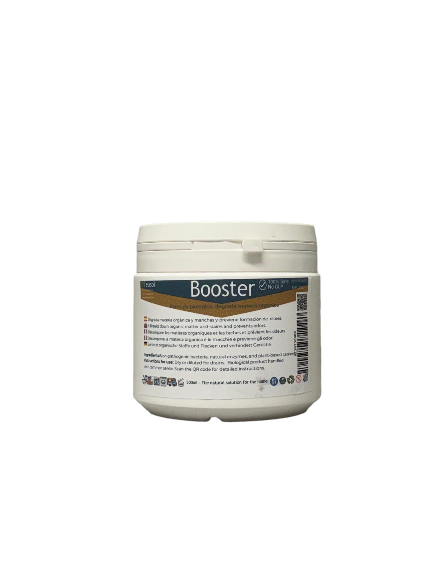 Booster Tratamiento biológico con enzimas para olores y residuos | Bacterias y enzimas activas de mantenimiento bajantes depósitos Ayuda degradar materia orgánica Reduce olores obstruccciones